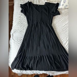 Black midi dress